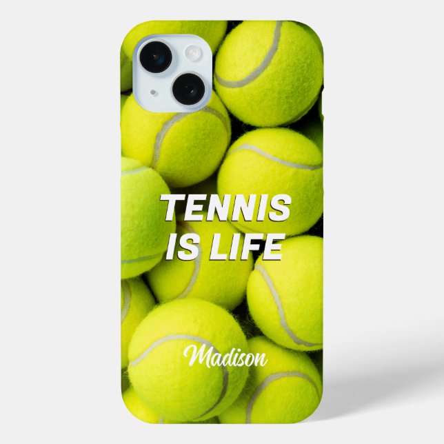 Custom Name & Text Tennis Balls Case-Mate iPhone Case (Back)