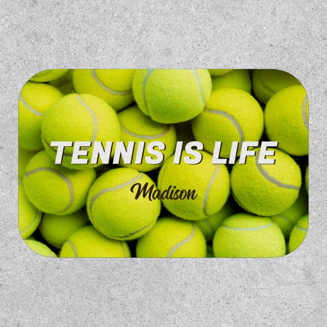 Custom Name & Text Tennis Balls Patch (Front)