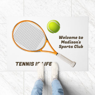 Custom Name & Text Tennis Doormat