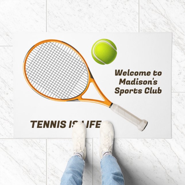Custom Name & Text Tennis Doormat (Indoor)