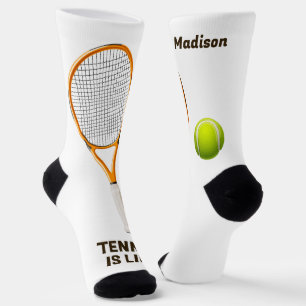 Custom Name & Text Tennis Socks