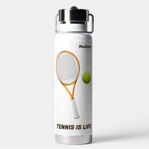 Custom Name & Text Tennis Water Bottle