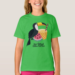 Custom name & text Toucan Illustration T-Shirt