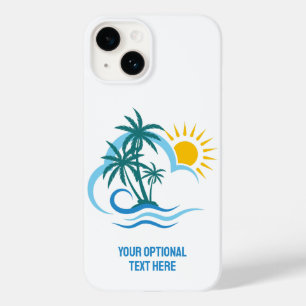 Custom Name & Text Tropical Islands Case-Mate iPhone 14 Case