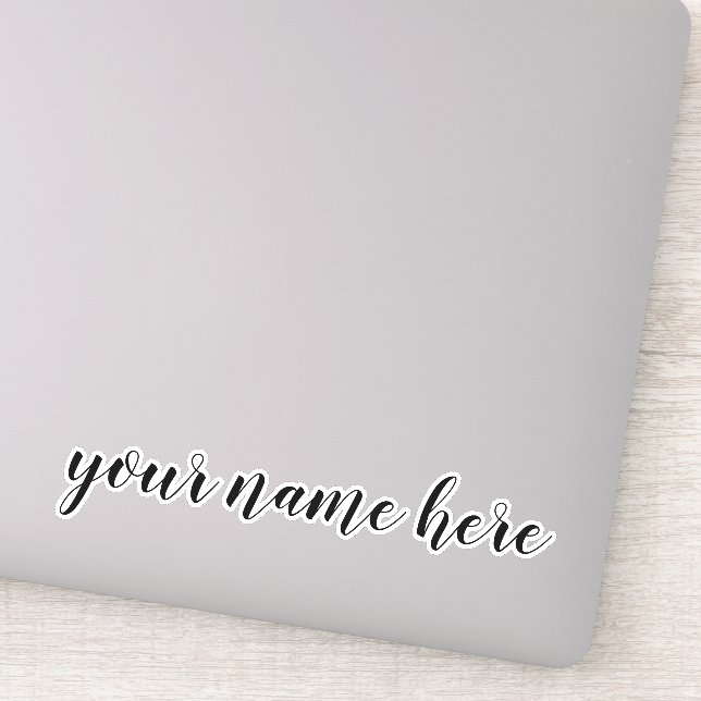 Custom Name Text Tumbler Laptop Stickers (Detail)