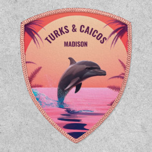 Custom Name & Text Turks and Caicos Dolphin Patch