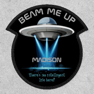 Custom name & text UFO Spaceship Patch