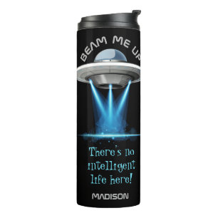 Custom name & text UFO Spaceship tumbler