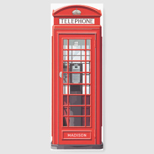 Custom Name & Text UK Phone Booth Bookmarks