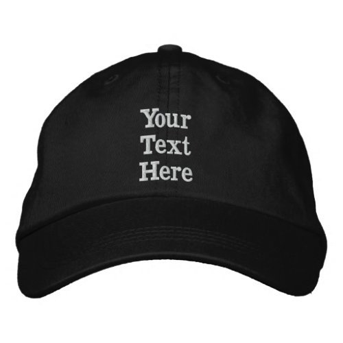 Custom Name Text Word Customizable For Men Women Embroidered Baseball Cap