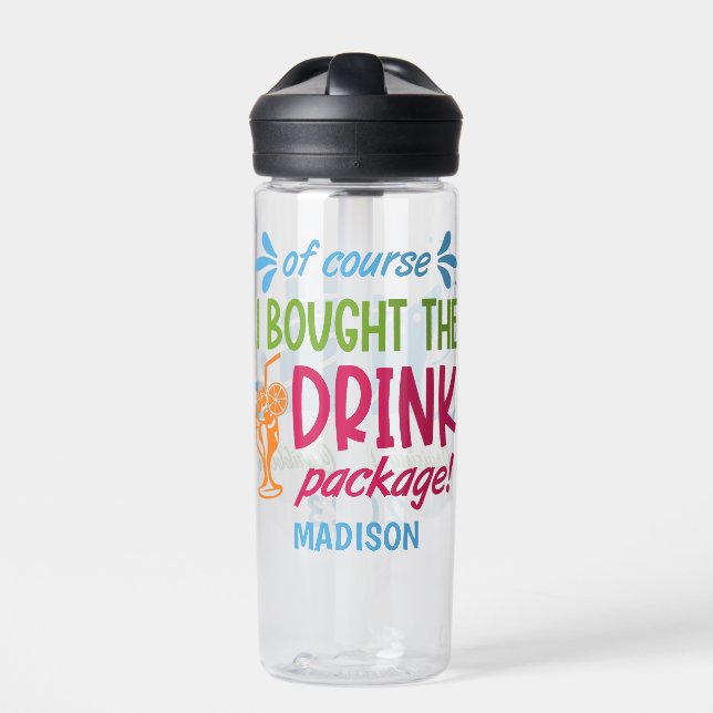 Custom Name, Text, Year Cruise Water Bottle (Front)