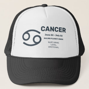 Custom Name / Text Zodiac Sign Cancer Trucker Hat