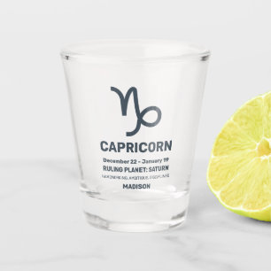 Custom Name / Text Zodiac Sign Capricorn Shot Glass