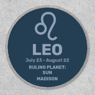 Custom Name / Text Zodiac Sign Leo Patch