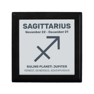 Custom Name / Text Zodiac Sign Sagittarius Gift Box