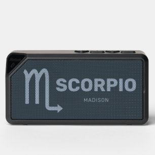 Custom Name / Text Zodiac Sign Scorpio Bluetooth Speaker