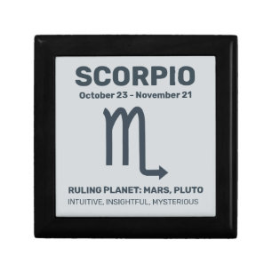 Custom Name / Text Zodiac Sign Scorpio Gift Box