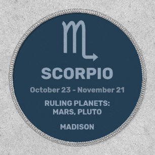 Custom Name / Text Zodiac Sign Scorpio Patch