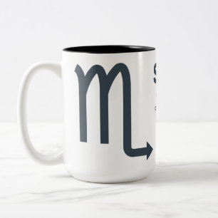 Custom Name / Text Zodiac Sign Scorpio Two-Tone Coffee Mug