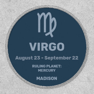Custom Name / Text Zodiac Sign Virgo Patch