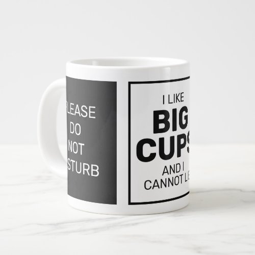 Custom name  texts jumbo mug