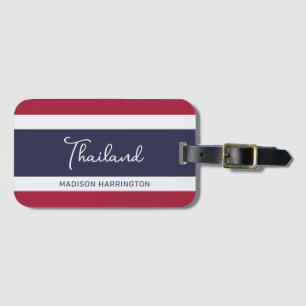 Custom Name Thailand Colors Luggage Tag