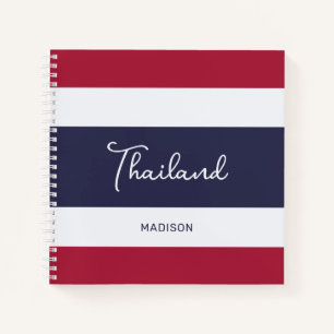 Custom Name Thailand Colors Notebook
