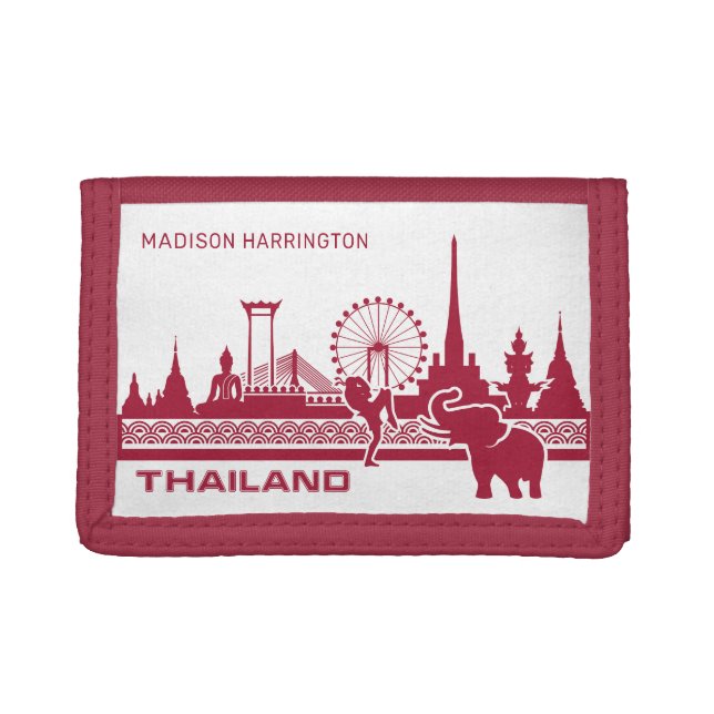 Custom Name Thailand Trifold Wallet (Front)