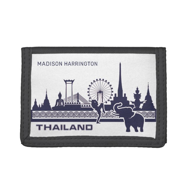 Custom Name Thailand Trifold Wallet (Front)
