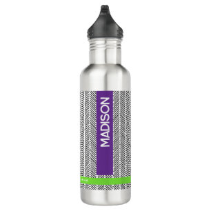 Custom Name Thermal Tumbler   Personalized Purple  Stainless Steel Water Bottle