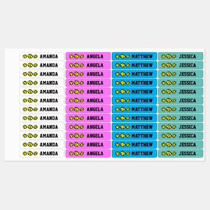 Custom name thin label stickers for tennis rackets