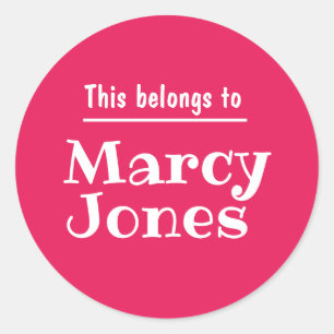 Custom Name This Belongs To Personalized Stickers 