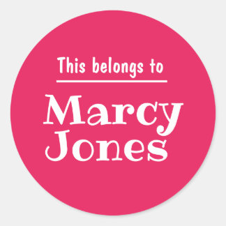 Custom Name This Belongs To Personalized Stickers 