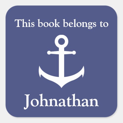 Custom Name This Book Belongs To Bookplate Sticker