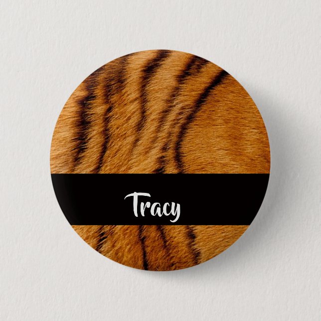 Custom name tiger button (Front)