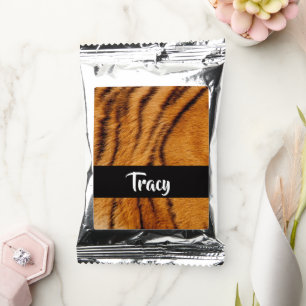 Custom name tiger skin coffee drink mix