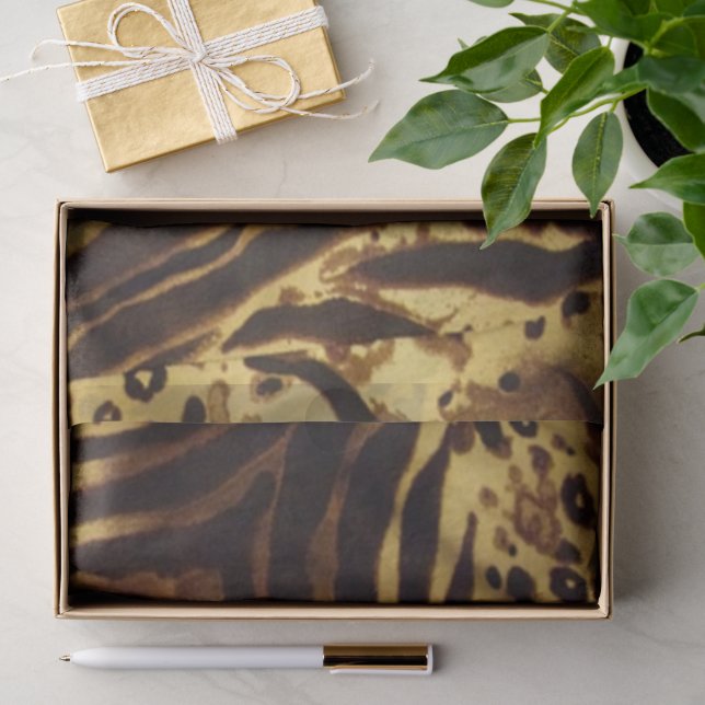 Custom name tiger skin print tissue paper (Gift)