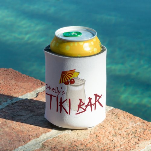 Custom Name Tiki Bar Can Cooler