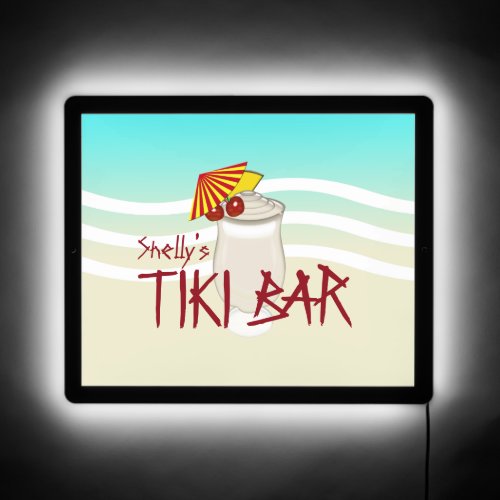 Custom Name Tiki Bar LED Sign