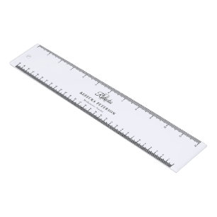 Custom Name & Title 12 Inch Transparent Clear Ruler