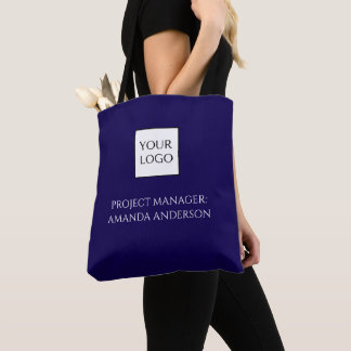Custom Name Title Business Logo Tote Bag