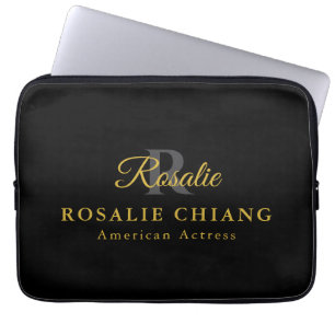 Custom Name & Title Laptop Case with Monogram