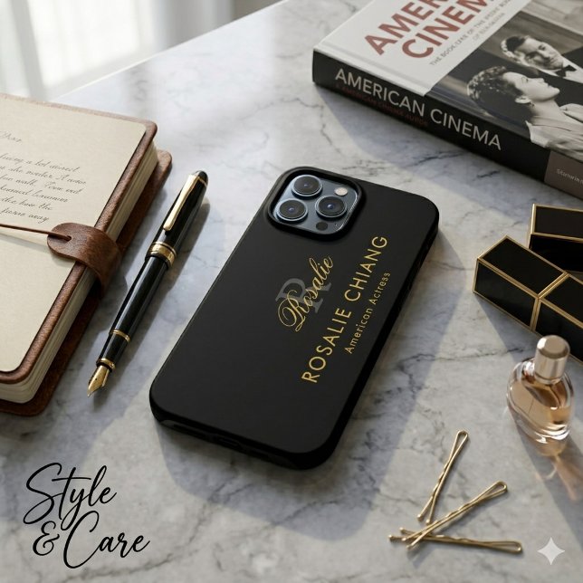 Custom Name & Title with Monogram Case-Mate iPhone Case (Custom Name & Title with Monogram iPhone 13 Pro Max Case)