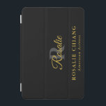 Custom Name & Title with Monogram iPad Mini Cover<br><div class="desc">Protect your device in personalized style with this Custom iPad mini Cover, featuring your name, title, and elegant monogram. Designed for both function and sophistication, it offers durable protection and a professional look. Perfect for work, travel, or everyday use—make your iPad uniquely yours with this sleek custom cover.</div>