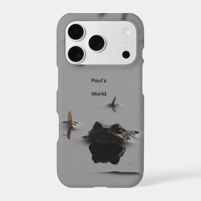Custom Name Toad Water Reflection Photo Phone Case (Back)