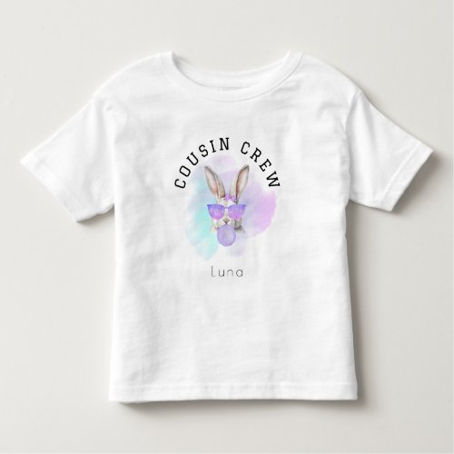 Custom Name Toddler Girl Cousin Crew Easter Family Toddler T_shirt