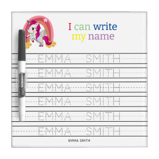  Custom Name Tracing Sheet Handwriting Practice Dry Erase Board
