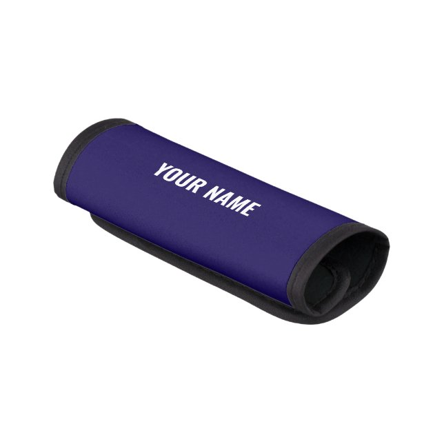 Custom Name Travel Accessory Suitcase Identifier Luggage Handle Wrap (Angled)
