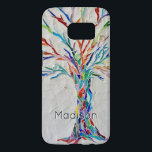 Custom Name Tree Samsung Galaxy S7 Case<br><div class="desc">Make your phone stand out with this unique design. This Samsung Galaxy case is decorated with a print of one of my mosaics. I made the mosaic using tiny pieces of brightly colored glass set into a pale gray background. Customize it by changing the name to your own or that...</div>