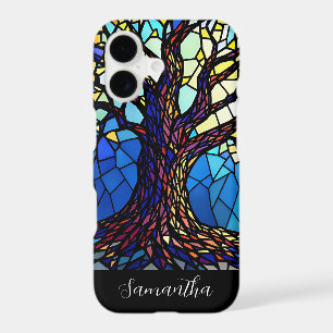 Custom Name Tree of Life Shattered Glass Mosaic iPhone 17 Case